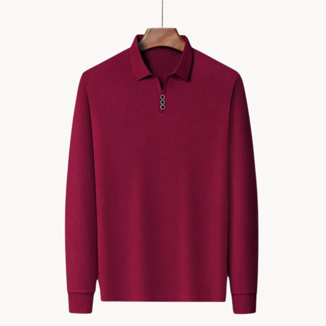 Polo Long Manches Confortable - Idéal pour Golf et Sorties Décontractées