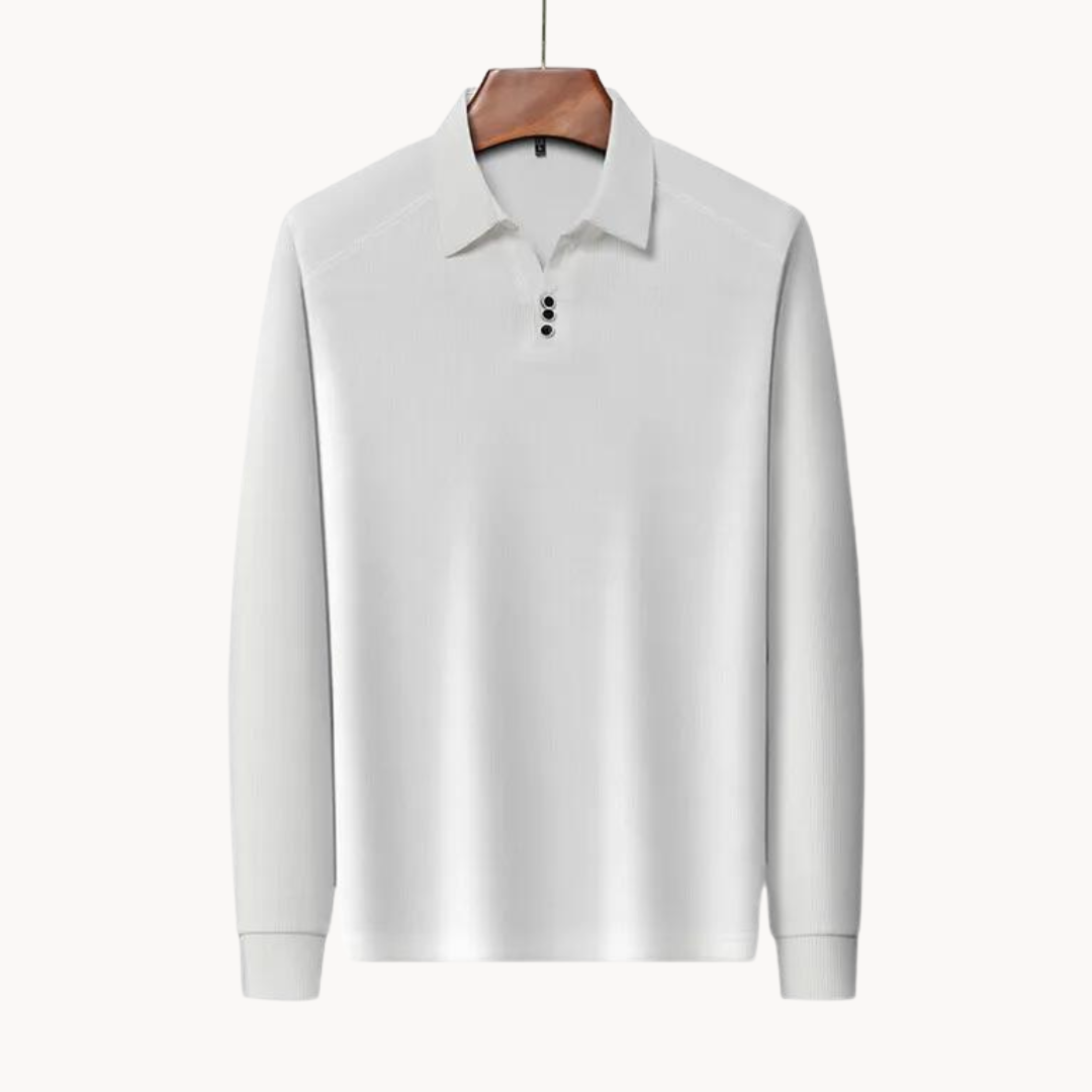 Polo Long Manches Confortable - Idéal pour Golf et Sorties Décontractées