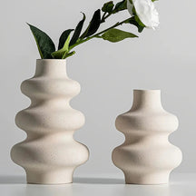 Vase en Céramique Spirale - Style Bohème pour Décoration Élégante