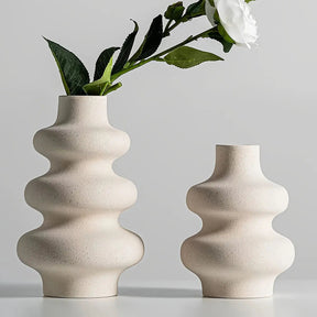 Vase en Céramique Spirale - Style Bohème pour Décoration Élégante