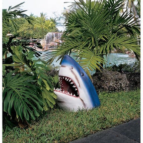 Sculpture de Requin de Jardin - Art Mural Résistant aux Intempéries
