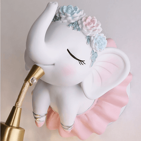 Lampe Murale Élégante pour Enfant - Éléphant Mignon et Ambiance Magique