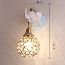 Lampe Murale Élégante pour Enfant - Éléphant Mignon et Ambiance Magique