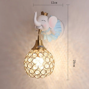 Lampe Murale Élégante pour Enfant - Éléphant Mignon et Ambiance Magique