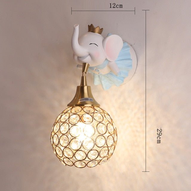 Lampe Murale Élégante pour Enfant - Éléphant Mignon et Ambiance Magique
