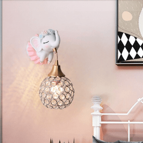 Lampe Murale Élégante pour Enfant - Éléphant Mignon et Ambiance Magique