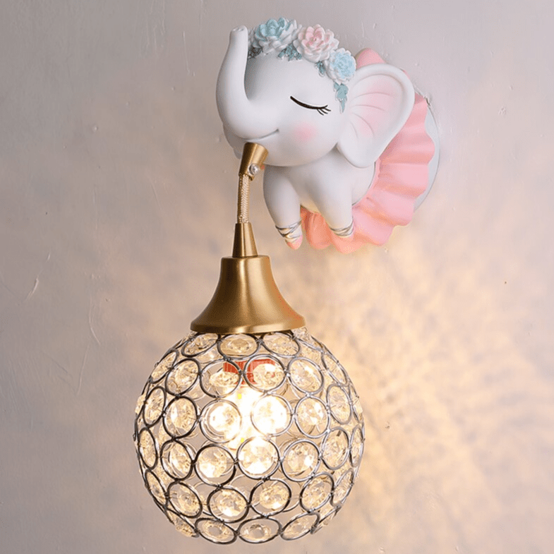 Lampe Murale Élégante pour Enfant - Éléphant Mignon et Ambiance Magique