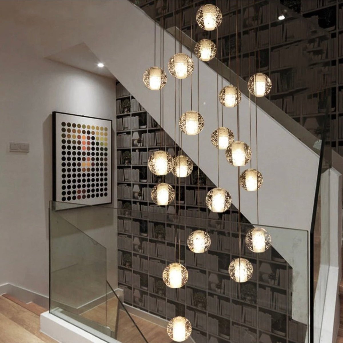 Luminaire Suspendu en Cristal - Éclairage Élégant et Réglable