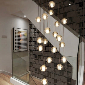 Luminaire Suspendu en Cristal - Éclairage Élégant et Réglable