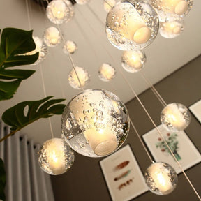 Luminaire Suspendu en Cristal - Éclairage Élégant et Réglable