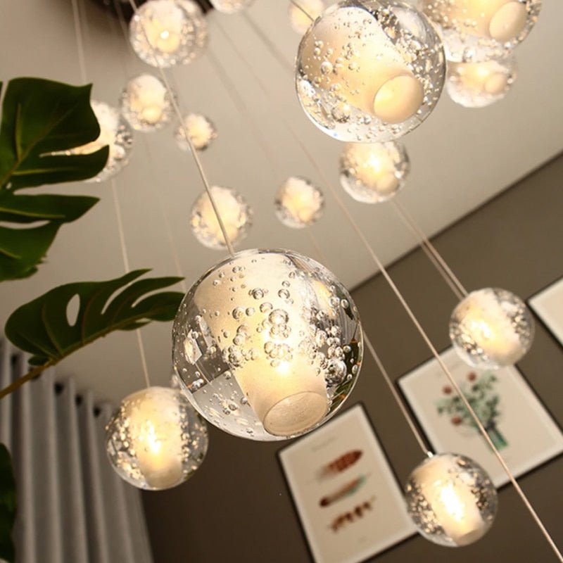 Luminaire Suspendu en Cristal - Éclairage Élégant et Réglable