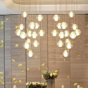 Luminaire Suspendu en Cristal - Éclairage Élégant et Réglable