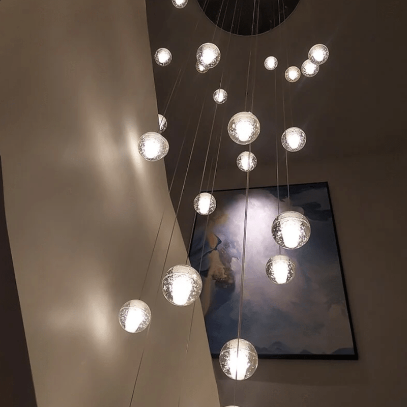 Luminaire Suspendu en Cristal - Éclairage Élégant et Réglable