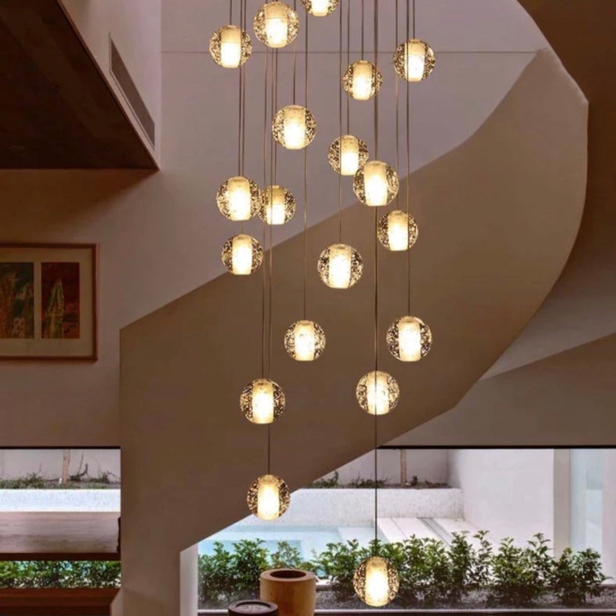 Luminaire Suspendu en Cristal - Éclairage Élégant et Réglable