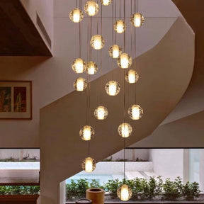 Luminaire Suspendu en Cristal - Éclairage Élégant et Réglable