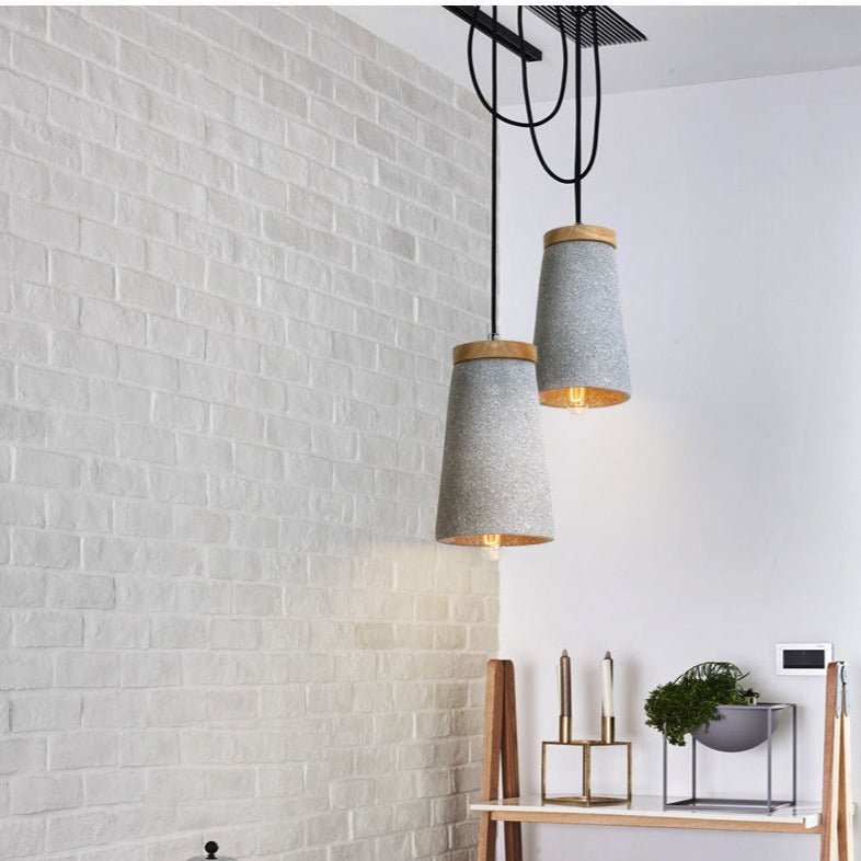 Lampe Suspendue en Ciment - Design Épuré et Durable