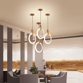 Lustre en Bois Écologique - Éclairage Personnalisable et Élégant
