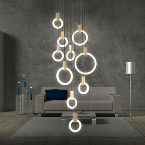 Lustre en Bois Écologique - Éclairage Personnalisable et Élégant