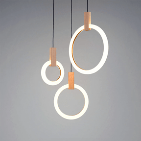 Lustre en Bois Écologique - Éclairage Personnalisable et Élégant