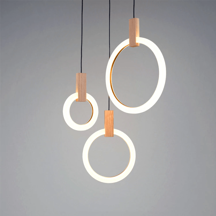 Lustre en Bois Écologique - Éclairage Personnalisable et Élégant