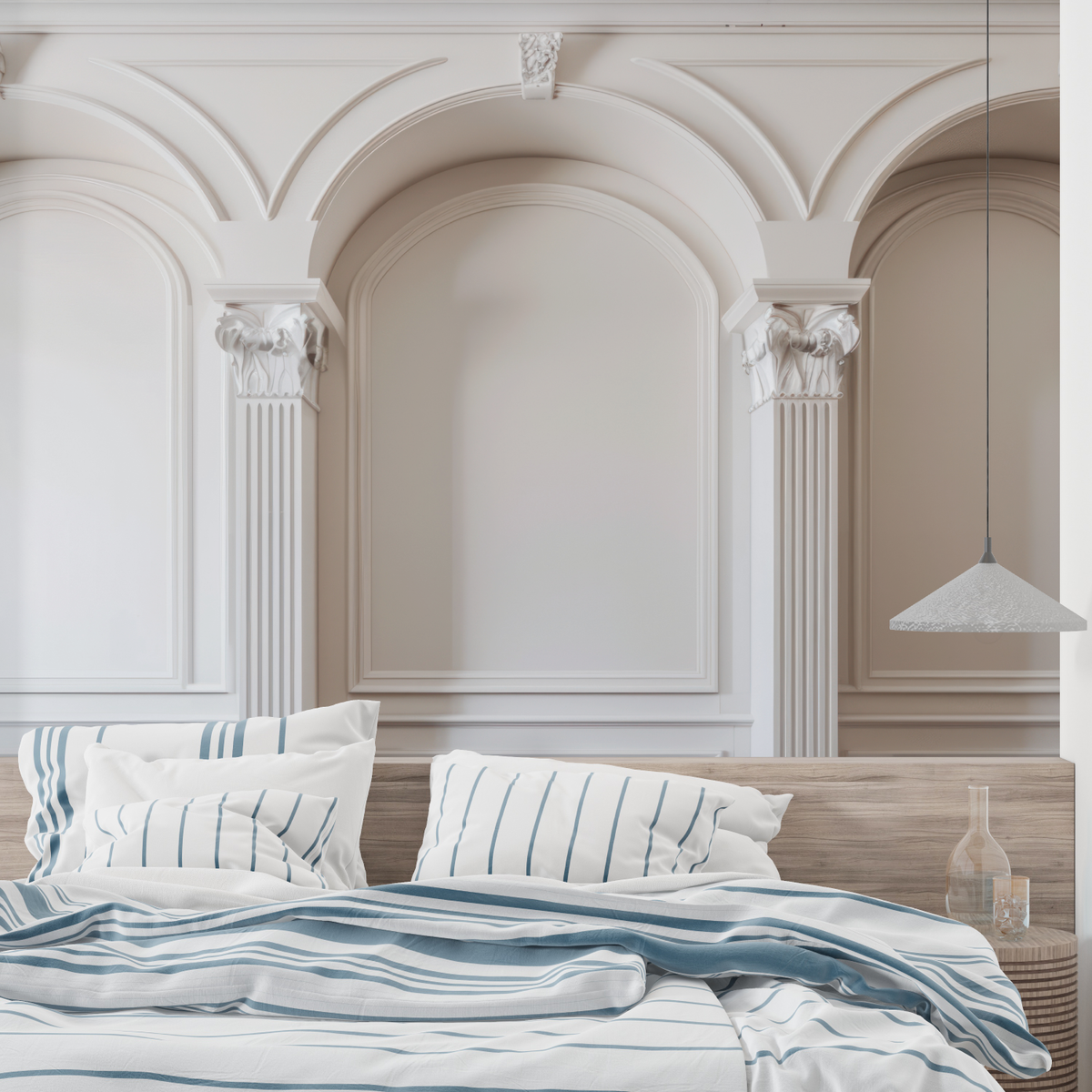 Papier Peint Moulure Trompe L Oeil