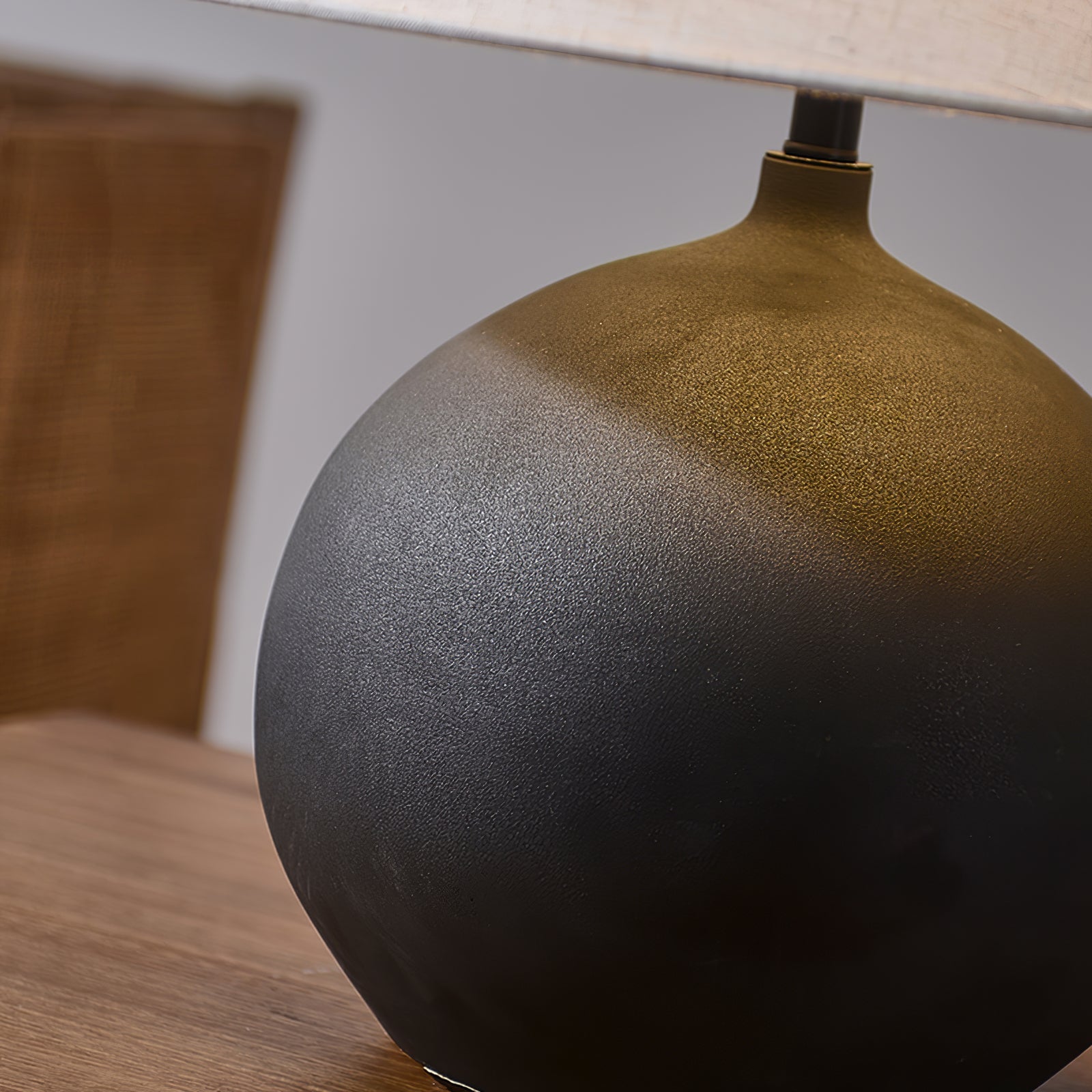 Lampe Rechargeable en Céramique - Design Intemporel avec Abat-jour en Lin