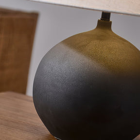 Lampe Rechargeable en Céramique - Design Intemporel avec Abat-jour en Lin