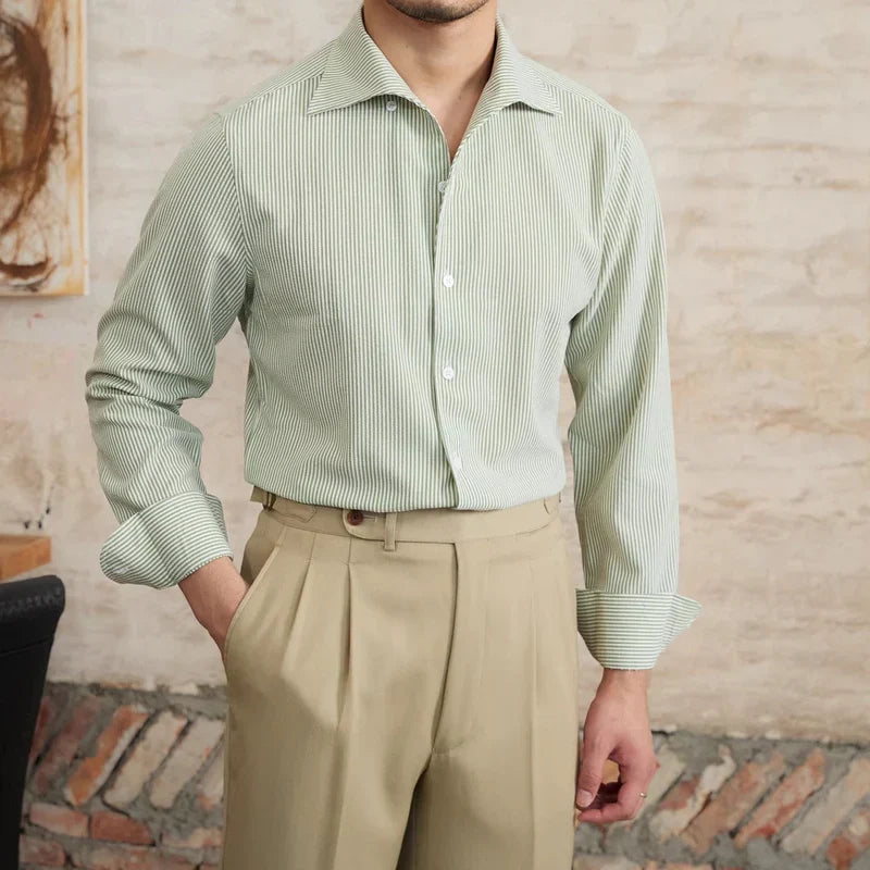 Chemise Ajustée Micro-Carreaux Distinguée - Élégance Classique et Confort Contemporain