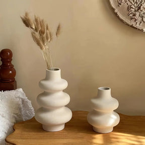 Vase en Céramique Spirale - Style Bohème pour Décoration Élégante