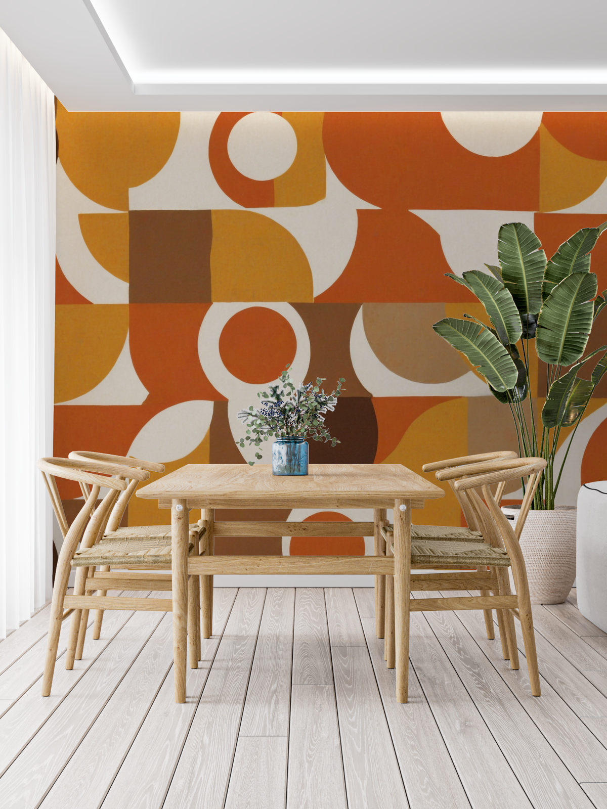 Papier Peint Orange Année 70