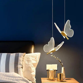 Pendentif LED Ailes de Papillon - Éclairage Élégant et Ambiance Magique