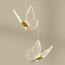 Pendentif LED Ailes de Papillon - Éclairage Élégant et Ambiance Magique