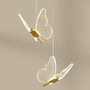 Pendentif LED Ailes de Papillon - Éclairage Élégant et Ambiance Magique
