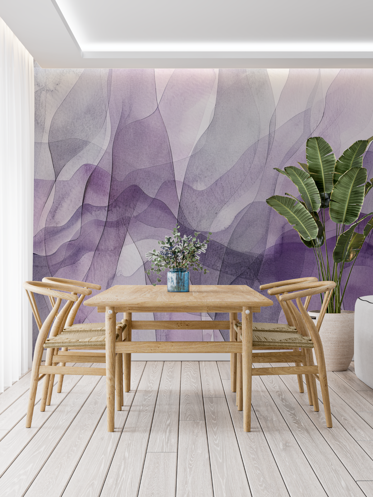 Papier Peint Gris Et Violet