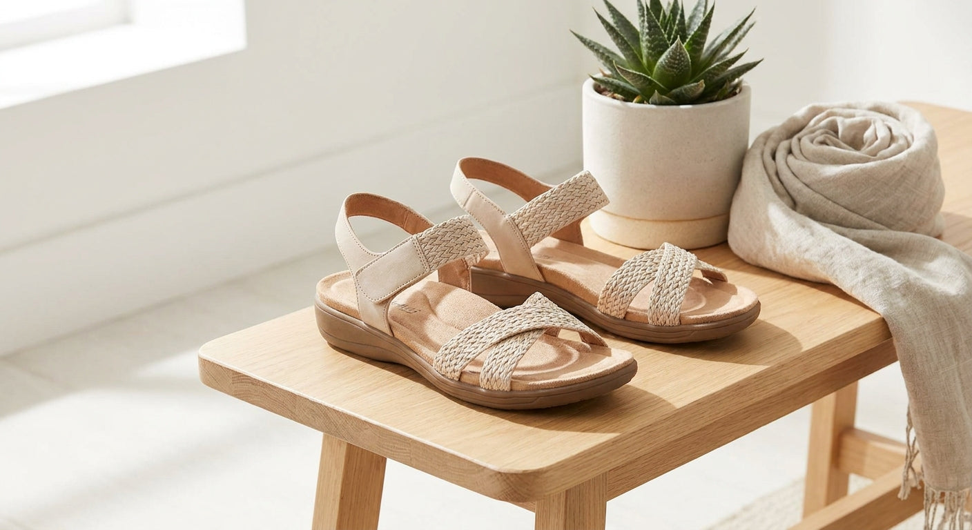 Sandales légères orthopédiques femme semelle profilée confortables toute la journée