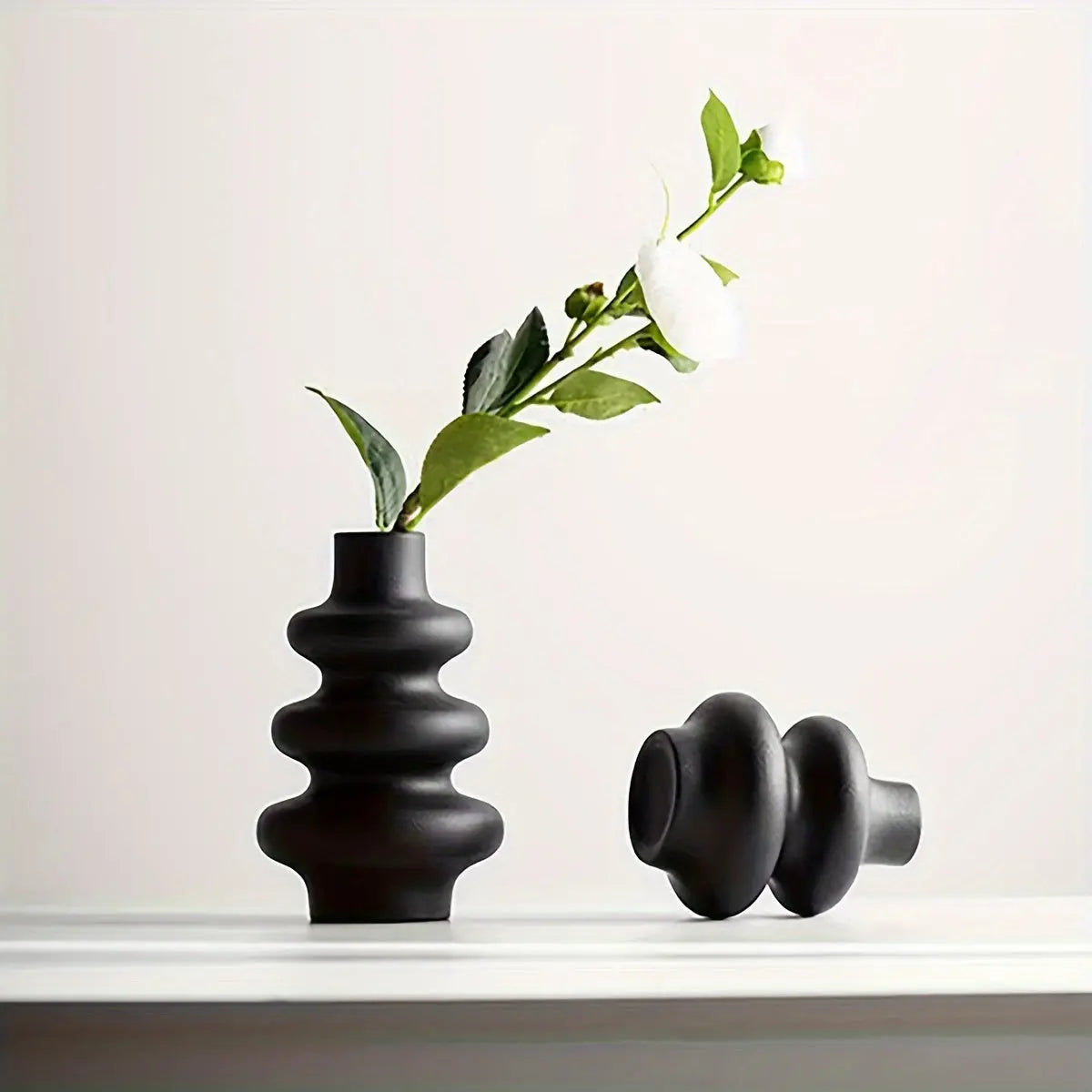 Vase en Céramique Spirale - Style Bohème pour Décoration Élégante