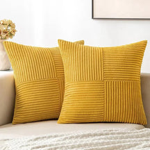 Housses de Coussin en Velours Côtelé - Douceur et Élégance pour Votre Décor