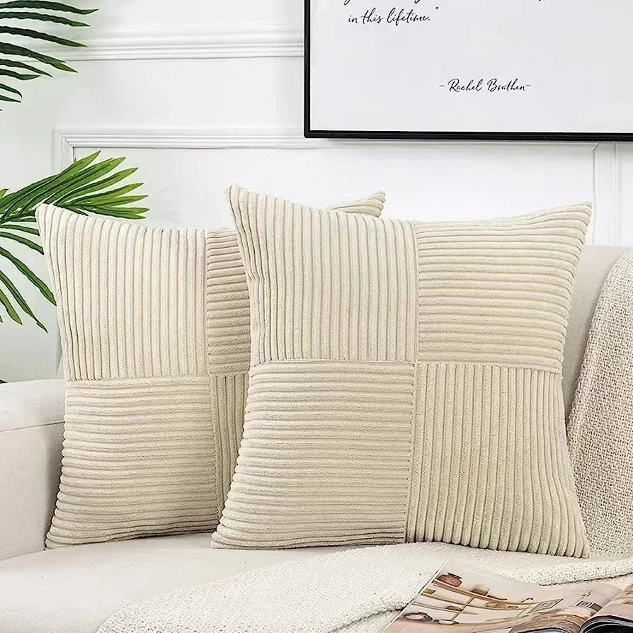 Housses de Coussin en Velours Côtelé - Douceur et Élégance pour Votre Décor