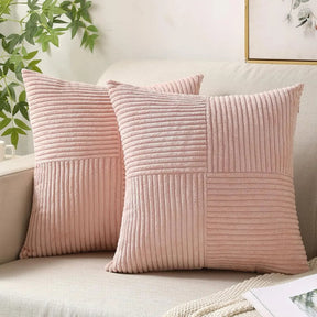 Housses de Coussin en Velours Côtelé - Douceur et Élégance pour Votre Décor