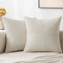 Housses de Coussin en Velours Côtelé - Douceur et Élégance pour Votre Décor