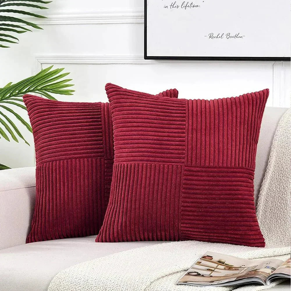 Housses de Coussin en Velours Côtelé - Douceur et Élégance pour Votre Décor