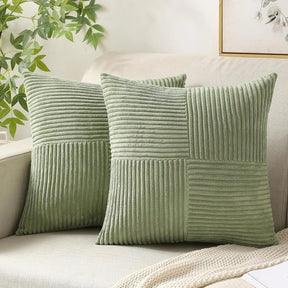 Housses de Coussin en Velours Côtelé - Douceur et Élégance pour Votre Décor