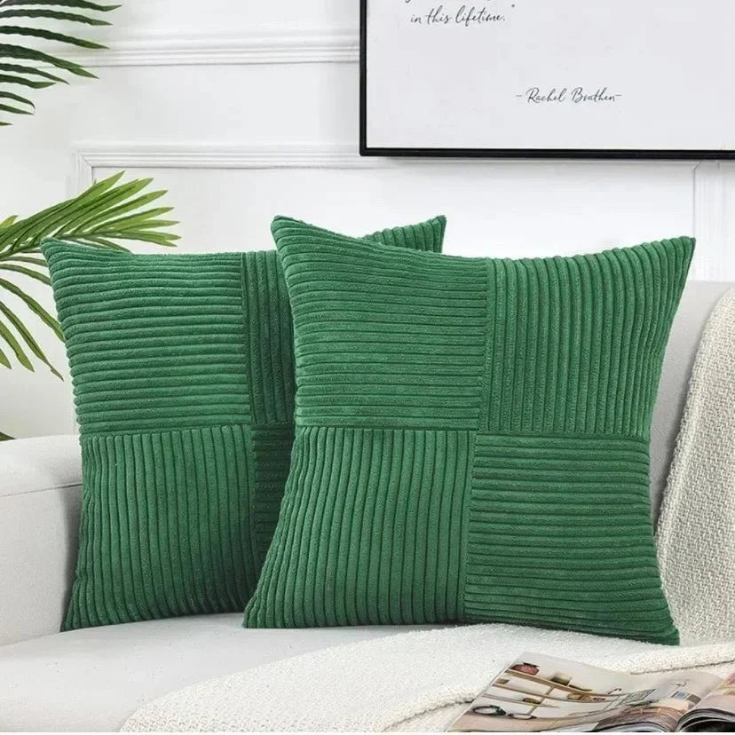 Housses de Coussin en Velours Côtelé - Douceur et Élégance pour Votre Décor