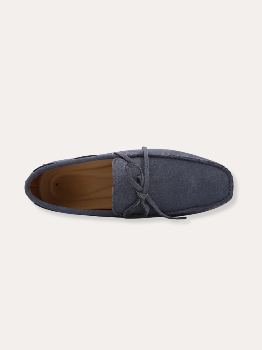 Mocassins en Suède Grise pour Hommes - Chic et Confortable pour Toutes Occasions