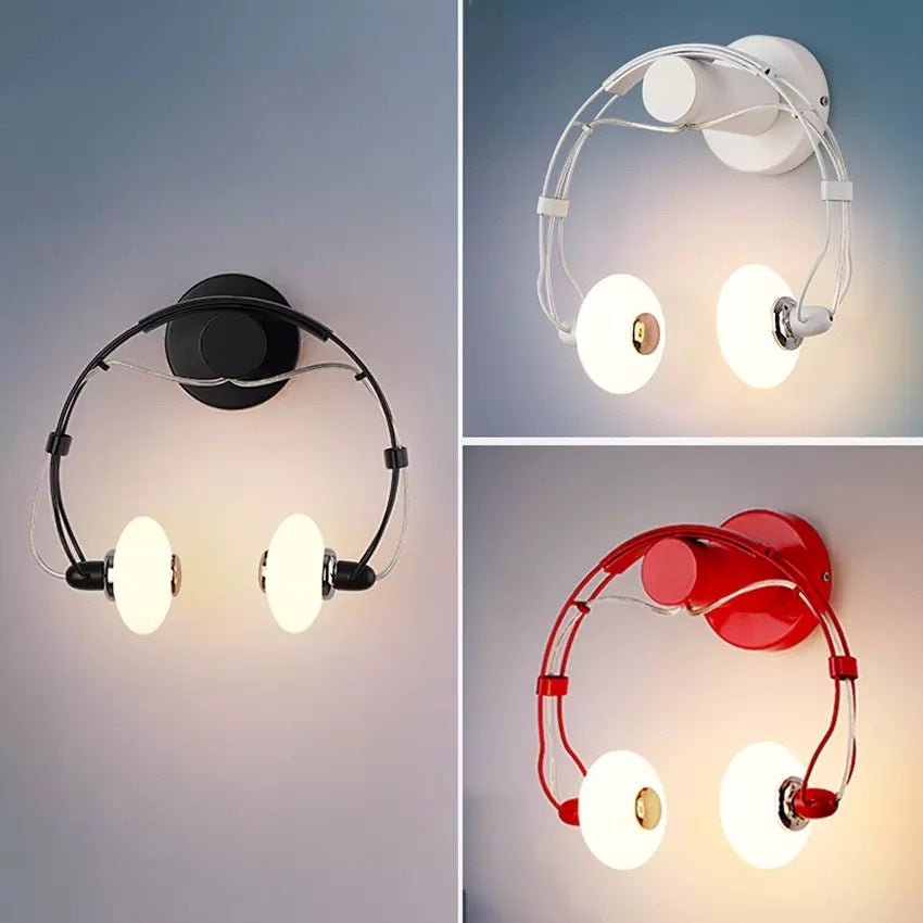 Lampe Murale LED Casque - Ambiance Musicale et Design Unique