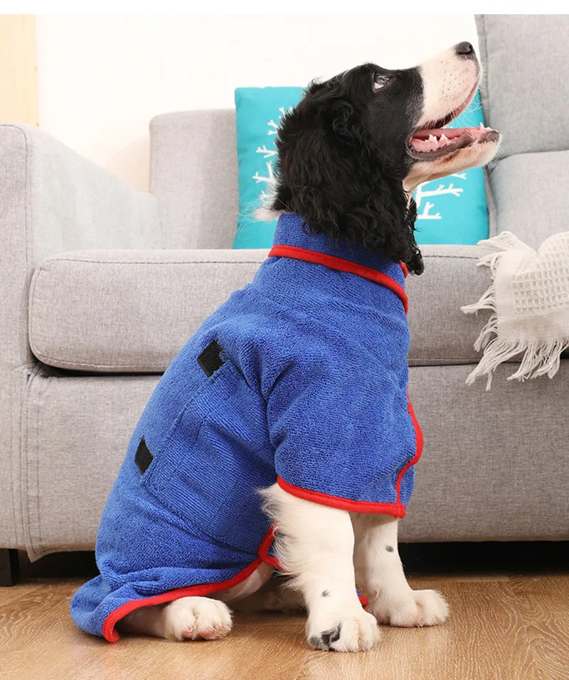 Robe de Bain pour Chien - Ajustable, Séchage Rapide et Élégant