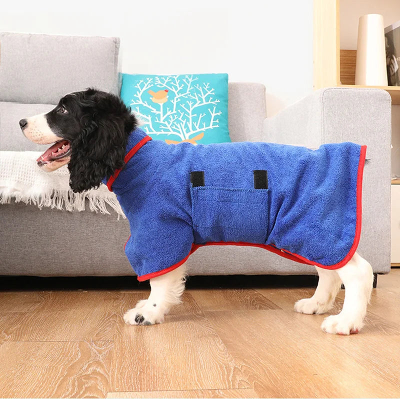 Robe de Bain pour Chien - Ajustable, Séchage Rapide et Élégant