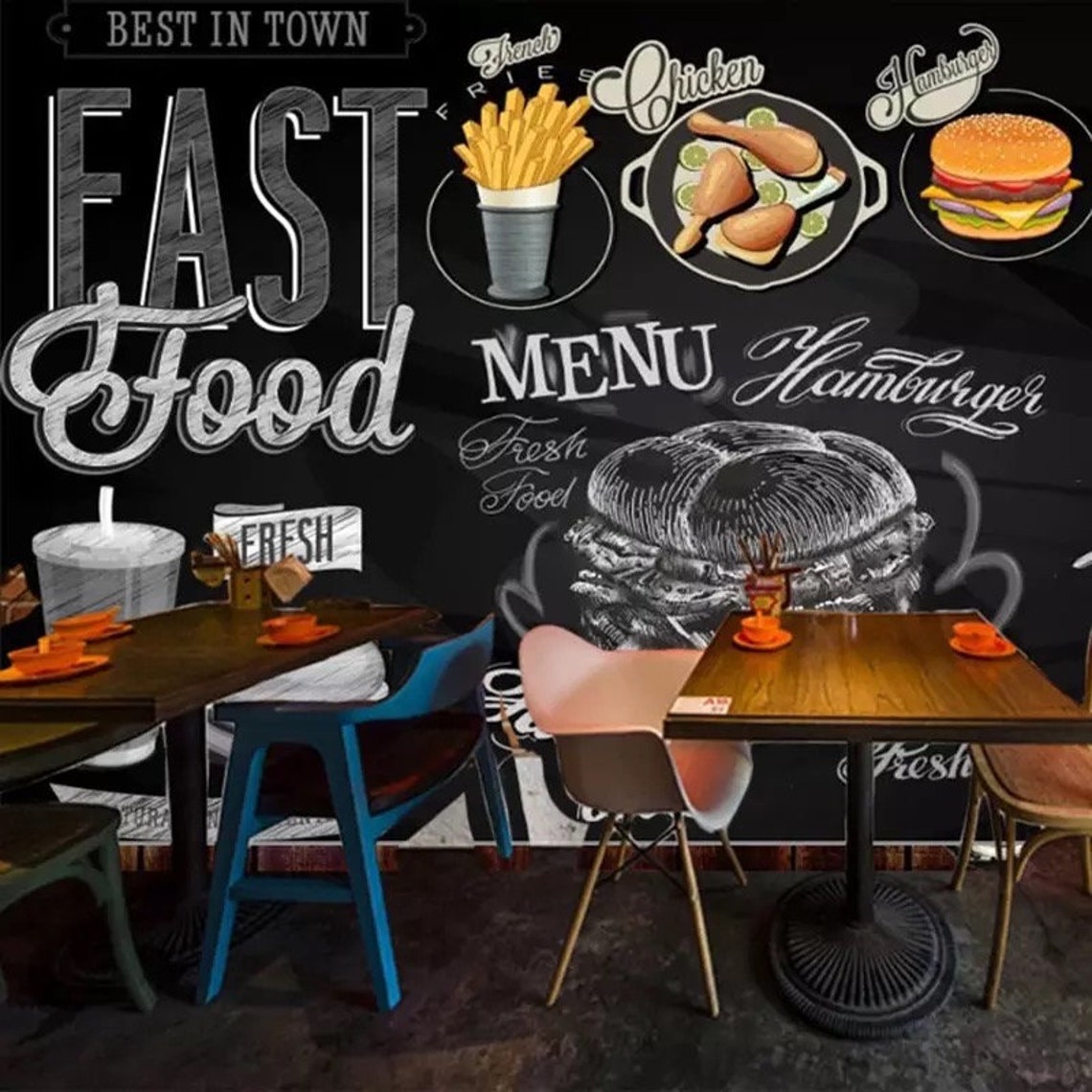 Modern Snack Decoration Wallpaper