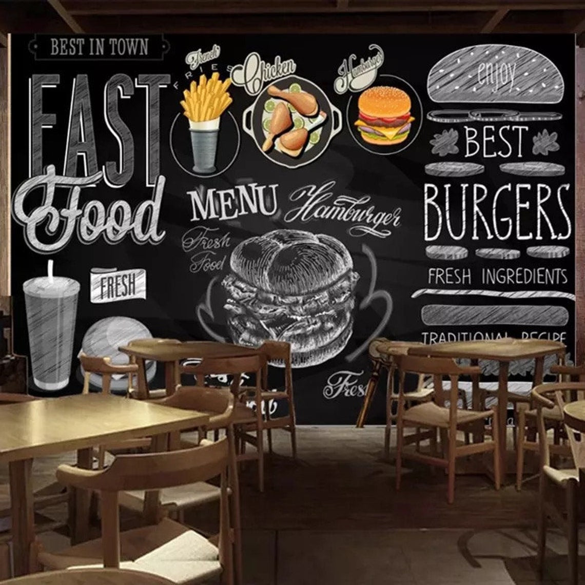 Modern Snack Decoration Wallpaper