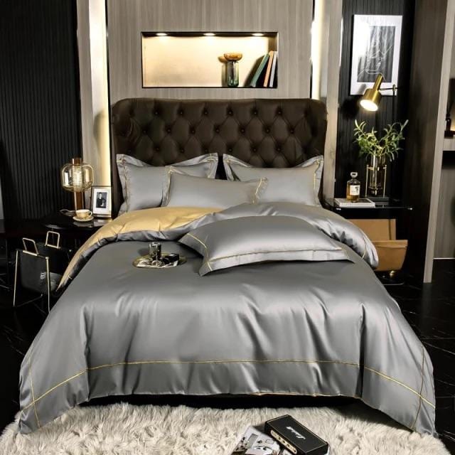 Ensemble de Literie en Coton Égyptien - Douceur et Design Raffiné pour Sommeil
